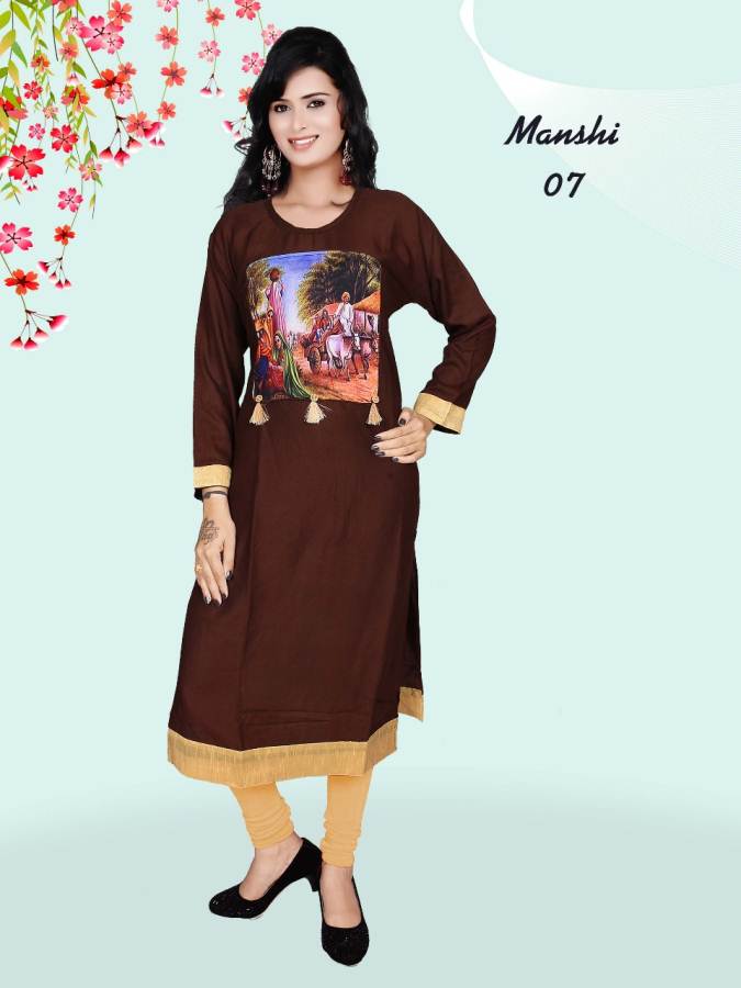 M-Manshi Vol-1 Daily Casual Wear Rayon Kurtis Collection